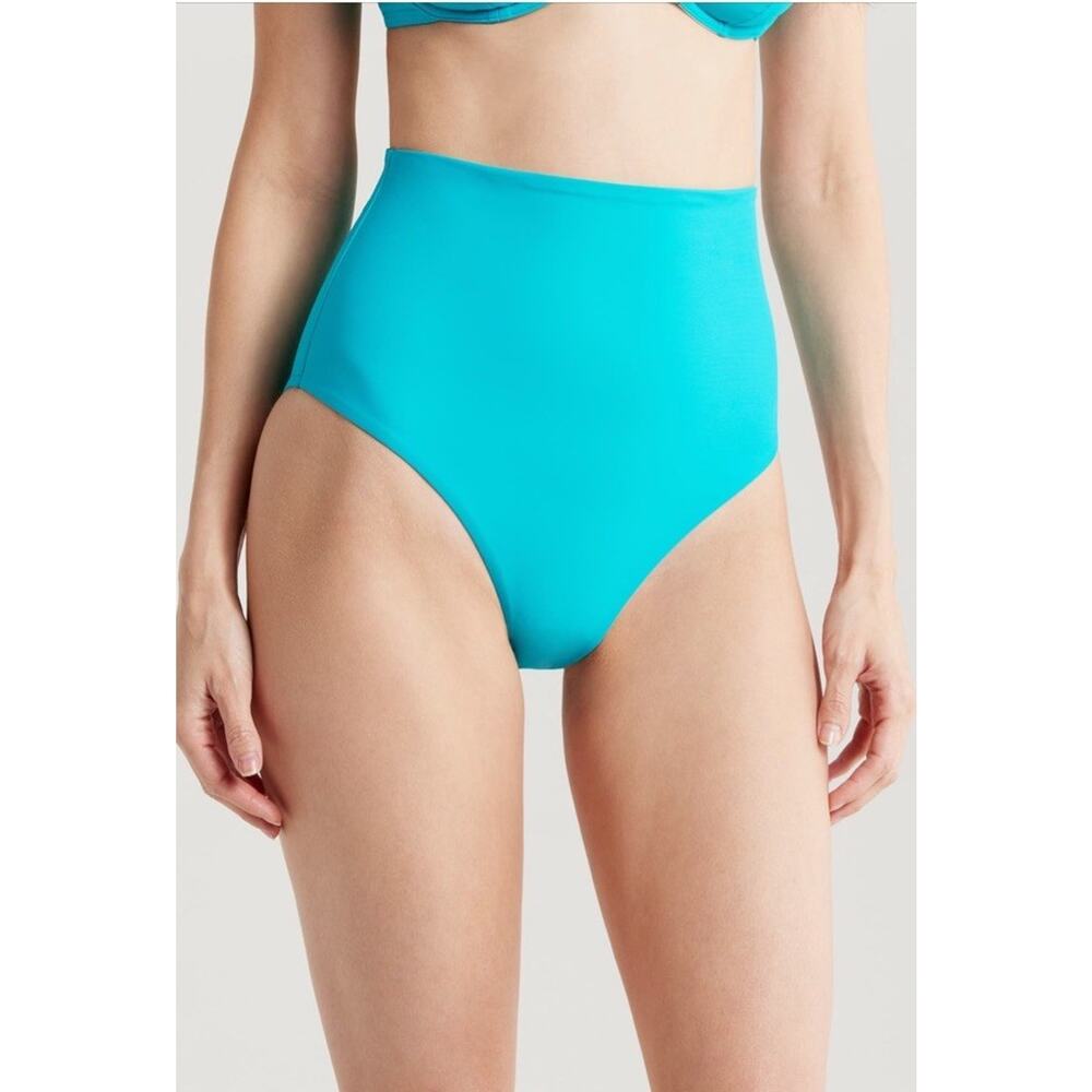 BONDI BORN Faith Bikini Bottoms Caribbean Blue Sz L NWT